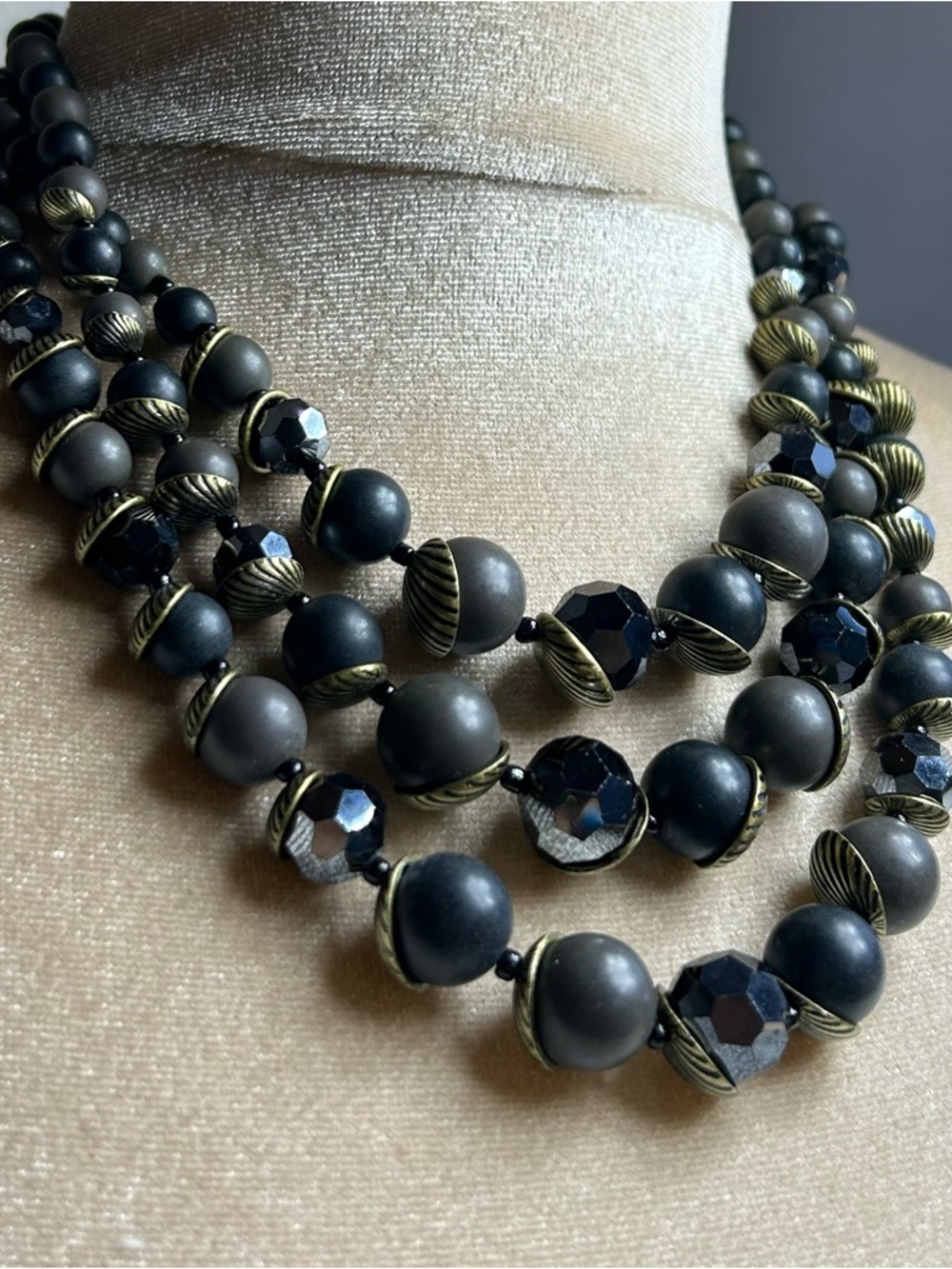 Premier Designs Black statement layered necklace